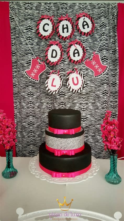 Decoração Chá de Lingerie Pink e Zebra no Elo7 Pingo de Luxo Decoração Provençal 912277