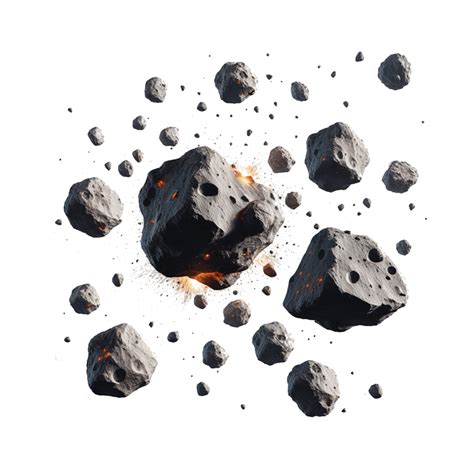 Flying Asteroids Dust On Transparent Background 49861745 Png