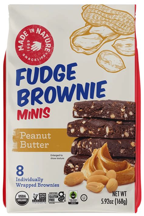 Organic Mini Peanut Butter Brownies Juneau Natural