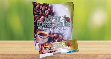 Instant Coffee Mixture With Ganoderma Powder And Green Tea Extract