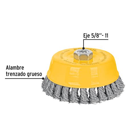 Ficha Tecnica Carda Copa 5 Alambre Trenzado Grueso Eje 5 8 11 Pretul