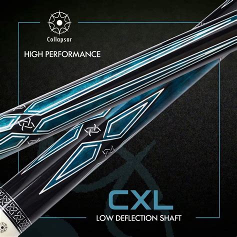 Collapsar Cxl Pool Cue With X Hard Case Low Deflection Shaft Mm