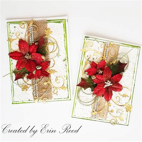 Erin Reed Makes Pair Of Mixed Media Christmas Cards