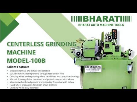 Centerless Grinding Machine Model B Bharatautomachinetoolsroht