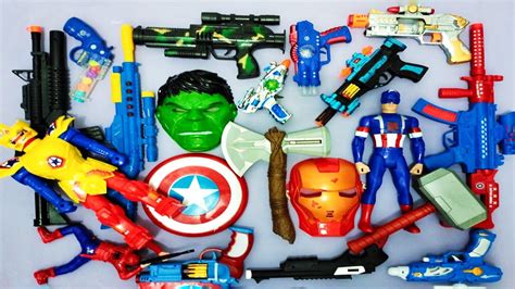 Mengumpulkan Mainan Tembak Tembakan Electrik Machine Gun Iron Man Gun