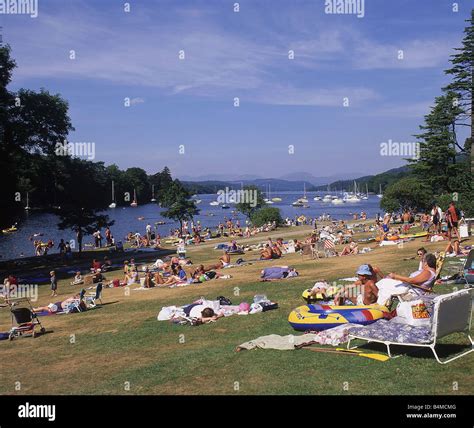 Cumbria Lake Windermere At Fell Foot Park Newby Bridge Stock Photo Alamy