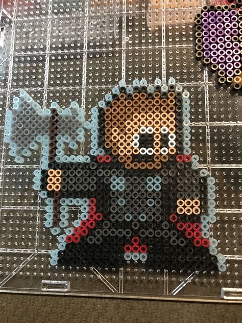 Thor With Stormbreaker Perler Perler Beads Perler Bead Patterns