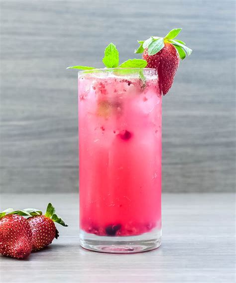 The Pink Strawberry Mojito Recipe Recipe Strawberry Mojito Recipe Alcohol Drink Recipes