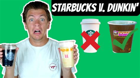 STARBUCKS VS DUNKIN Trying Coffee For The First Time YouTube