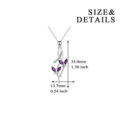 Aoboco Sterling Silver Infinity Butterfly Pendant Necklace With