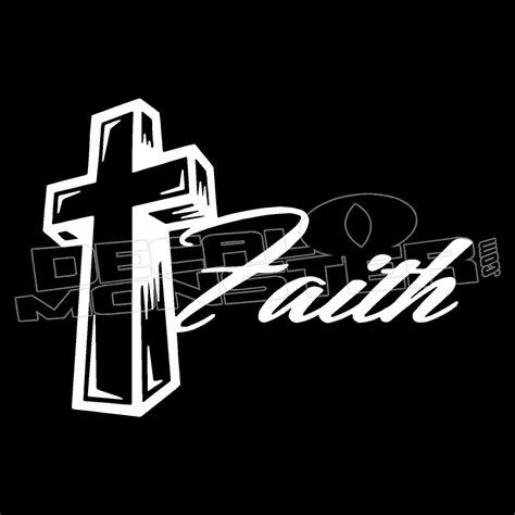 3d Faith Cross Religion Decal Sticker