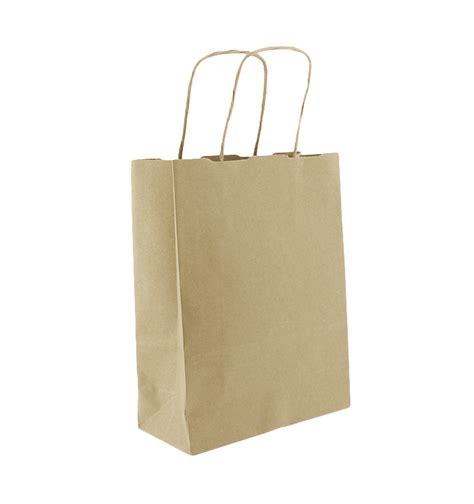 Sac en papier avec Anses Kraft 115g m² 18 8x24cm 250 Utés