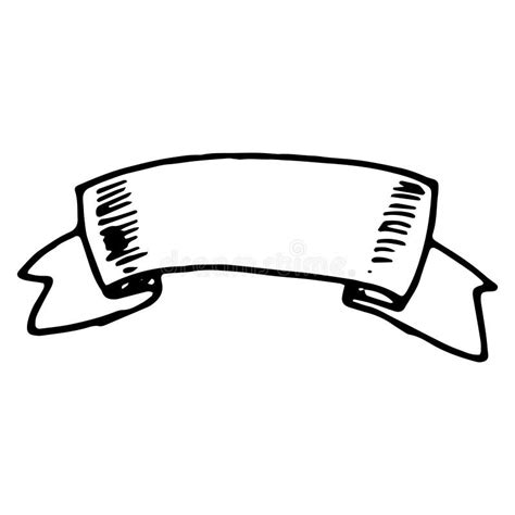 Banner Ribbon Outline Stock Illustrations 19458 Banner Ribbon