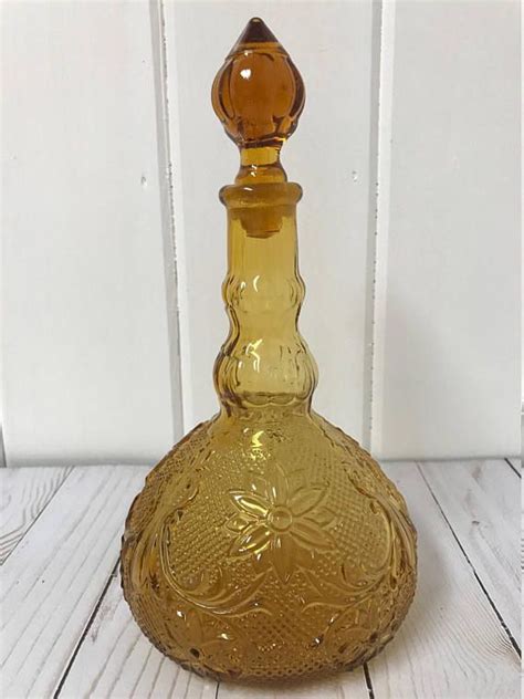 Vintage Tiara Vintage Decanter Sandwich Amber Decanter Etsy Vintage Decanter Vintage Tiara