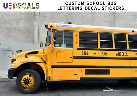 School Bus Beltline Lettering Decal Stickers 2 Pack Us Decals