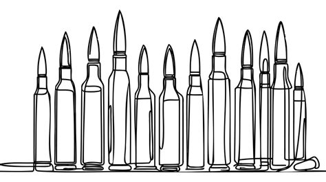 Premium Vector | Bullet outline icon weapon ammo sign simple bullet outline design vector