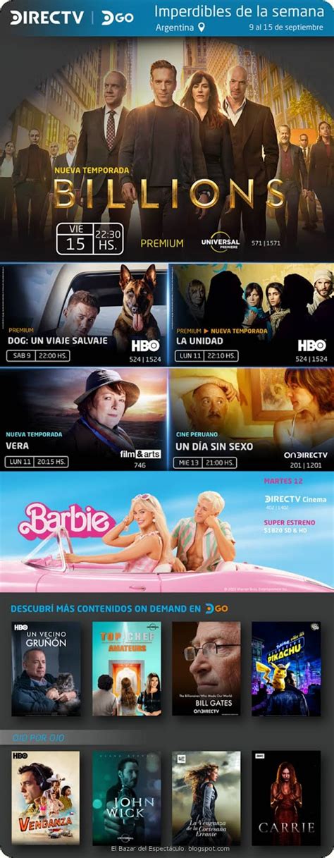 Programaci N Directv Y Dgo Del Al De Septiembre Sinopsis