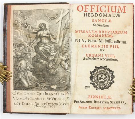 Officium Hebdomadae Sanctae Secundum Missale Breviarium Romanum