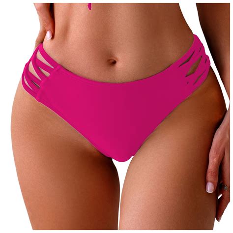 Vigerkar Bikini Bottoms For Women Moderate Coverage String Bathing Suit