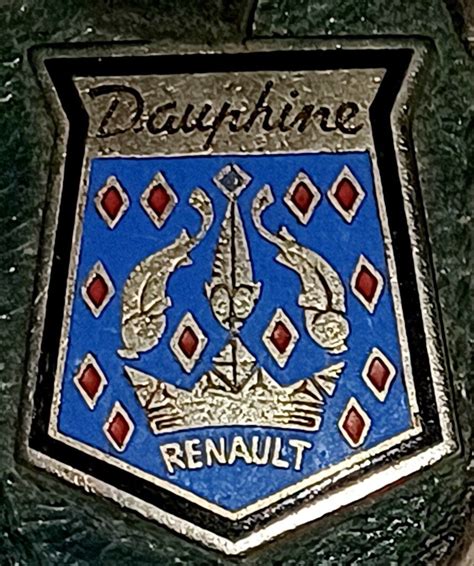 Rare Ancien Porte Cl Renault Dauphine Plaquette Maill E Sur Cuir Ebay