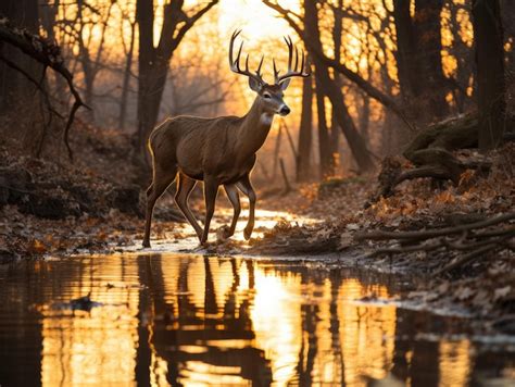 Premium AI Image | Deer hunting HD 8K wallpaper Stock Photographic Image