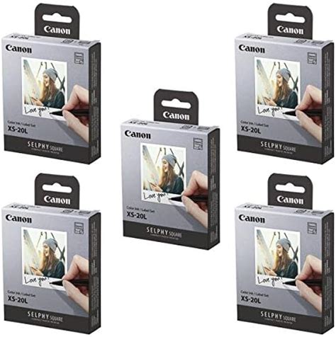 Amazon Canon Pack Selphy Color Ink Label Xs L Set Sheets