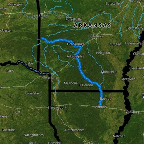 fishing-report-map-Ouachita-River-Arkansas