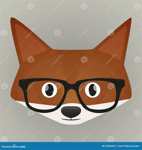 Fox avatar stock illustration. Illustration of comic - 45383565