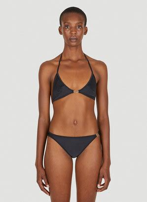 Gucci Logo Plaque Bikini In Black ShopStyle Two Piece Swimsuits