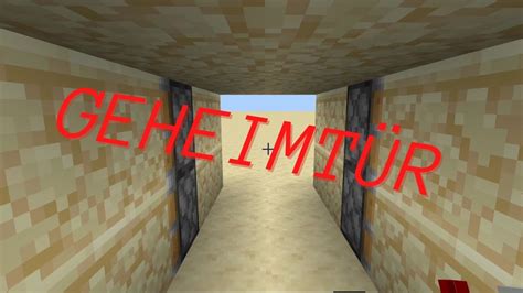 Tutorial Zu Einer Geheimt R In Minecraft Youtube