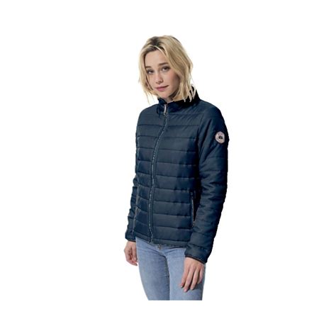 Gabbi Doudoune Parka Bleue Marine Matelass E Femme