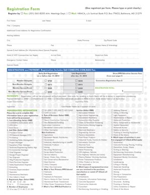 Fillable Online Nrmca Registration Form One Registrant Per Form