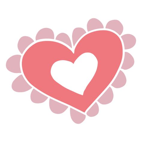 Diseño PNG Y SVG De Corazón Rosa Con Flores Para Camisetas