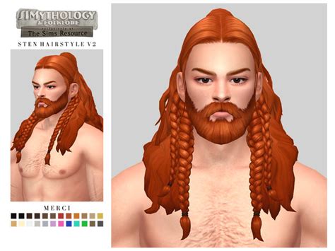 The Sims Resource Simythology Sten Hairstyle V