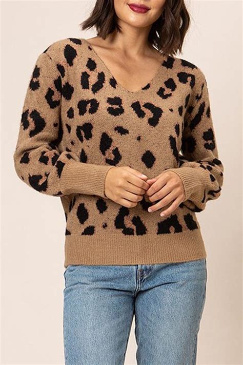 Leopard Print Sweater Leopard Print Sweater Sweaters Leopard Print Top