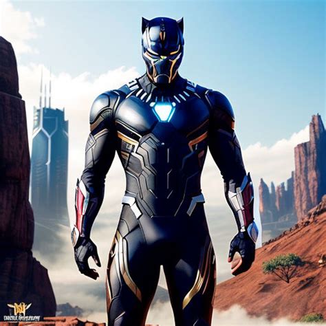 Black Panther Man Full Body With Iron Man Suit By Nvern Playground