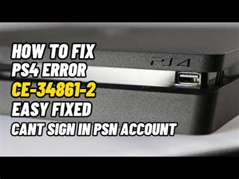 How To Fix Ps Error Ce Cant Sign In Psn Account Youtube