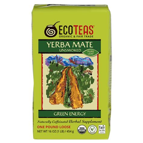 Organic Yerba Mate 100 Unsmoked Pure Leaf Loose Tea 1 Lb Ecoteas