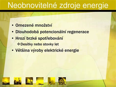 PPT NEOBNOVITELNÉ ZDROJE ENERGIE PowerPoint Presentation free