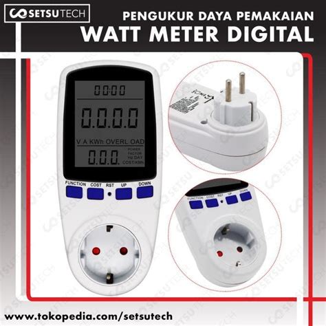 Jual Pengukur Listrik Kwh Watt Meter Digital Volt Ampere Ukur Daya