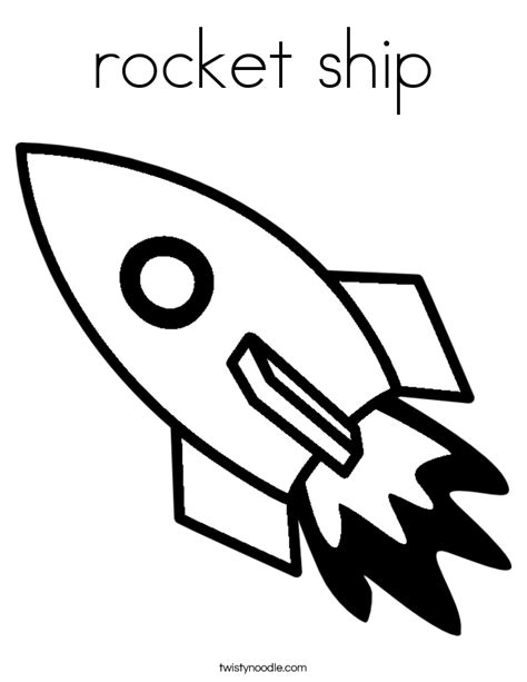 rocket ship Coloring Page - Twisty Noodle