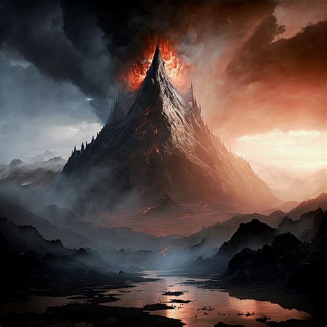 Download Ai Generated Mordor Volcano Royalty-Free Stock Illustration Image - Pixabay