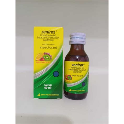 Jual Zenirex Obat Batuk Berdahak Dan Alergi Rasa Tutti Frutti Ml