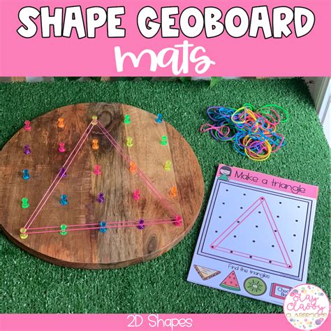 2d Shape Geoboard Mats Stay Classy Classrooms