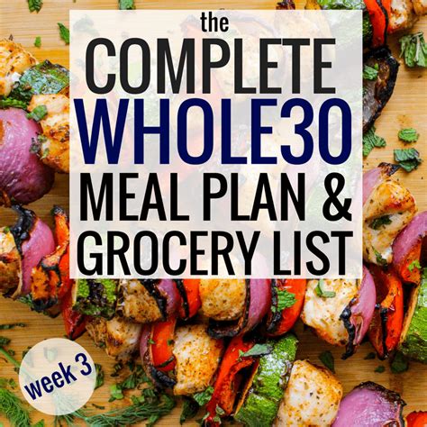 The Complete Whole30 Meal Planning Guide And Grocery List Week 3