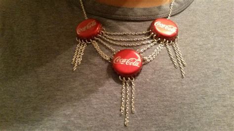 Coke Bottle Cap Necklace Bottle Cap Necklace Necklace Pendant