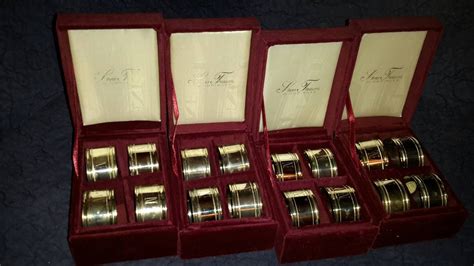 Reserved for Alice Godinger Silver Napkin Rings Four Sets of | Etsy | Silver napkin rings ...