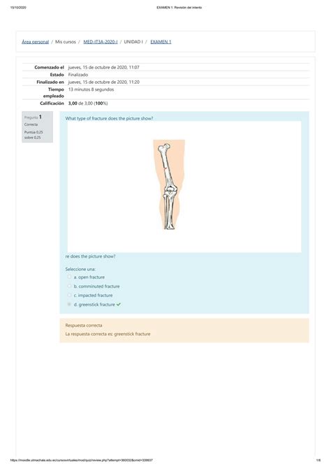 SOLUTION Examen De Medicina Ingles T Cnico Studypool