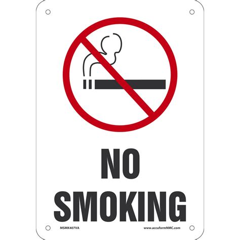 Accuform Nmc No Smoking Safety Sign With Graphic