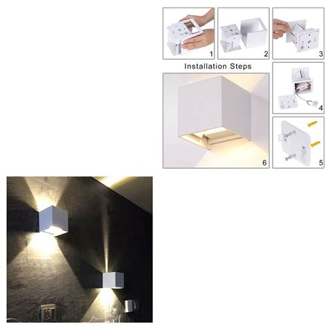 Applique Cubo Led W Faretto Lampada Parete Muro Luce Bianco Naturale